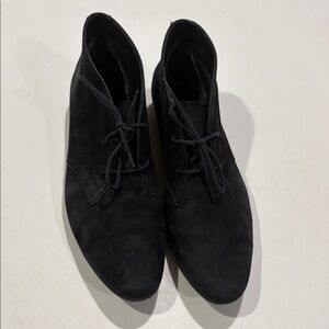 Paul Green Munchen 1/2” Heel Ankle Boots Womens 6/9 Laceup saddle style suede bl